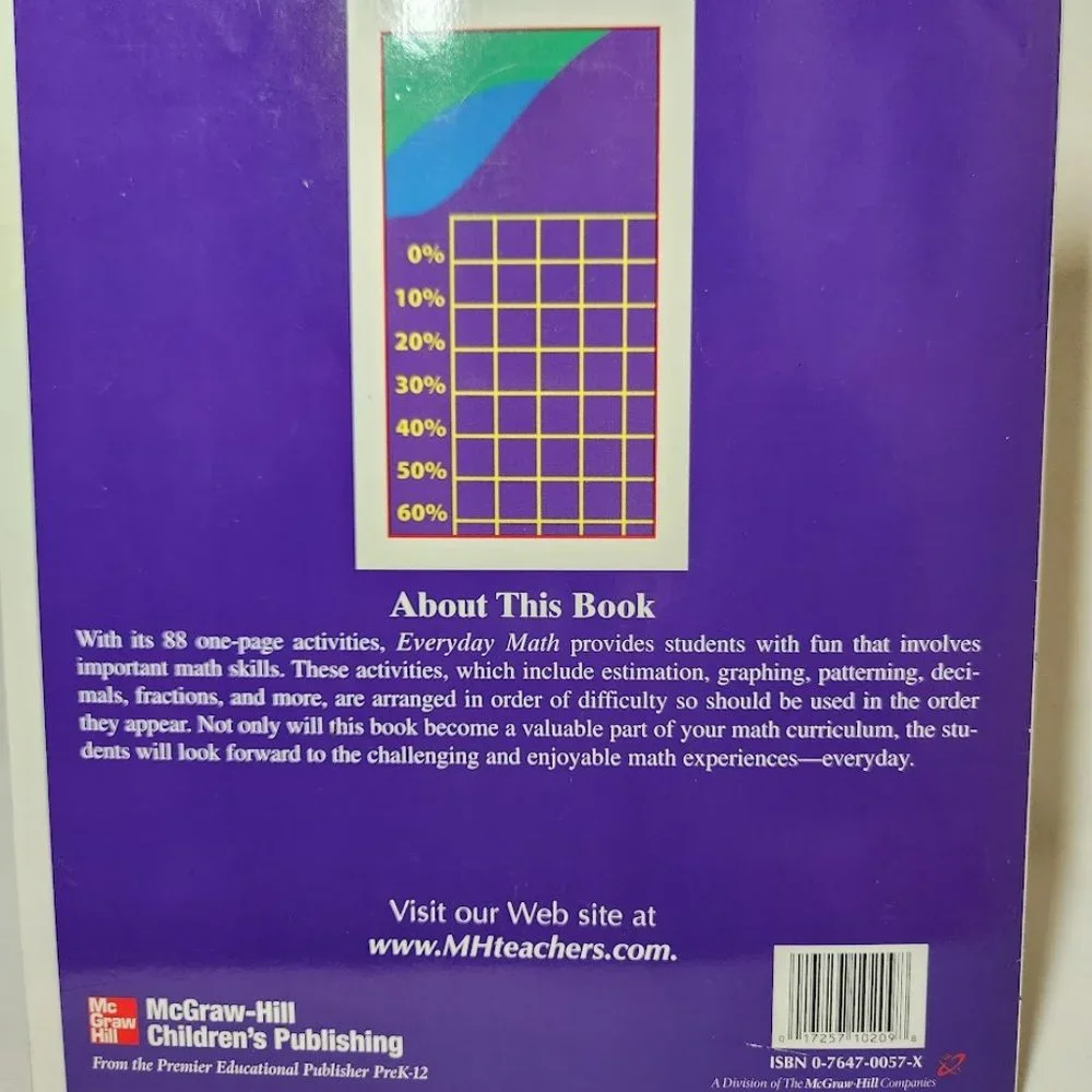 Everyday Math (Grades 6-8) Book Workbook  ‏ 94 pages Middle School Supplies